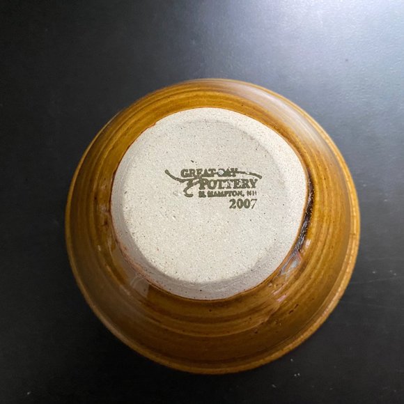 New Handmade "LOVE" Great Bay Pottery NH Dish Bowl - Picture 3 of 6